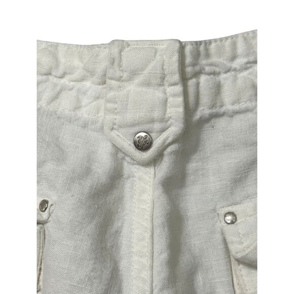 Vilebrequin Men's White Linen Pants Straight Leg Classic Resort Pockets Size L - Picture 8 of 16